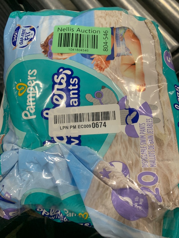 Photo 1 of Pampers Swim Diapers - Splashers - Size 2-3, 20 Count, Gap-Free Disposable Baby Swimming Pants