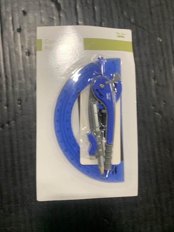 Photo 1 of Mr. Pen- Compass and Protractor Set, Midnight Blue, Compass Geometry Tool, Protractor and Compass Set, Compass Drawing Tool, Drawing Compass, Geometry Compass, Math Compass for Geometry