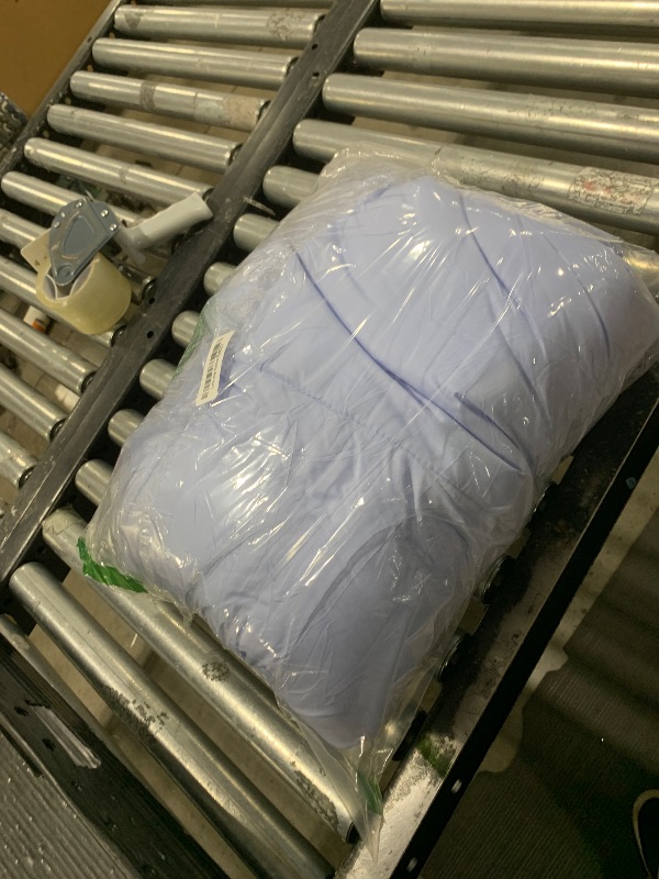 Photo 1 of Modern Threads Down Alternative Reversible Comforter Blue/Cream Twin
