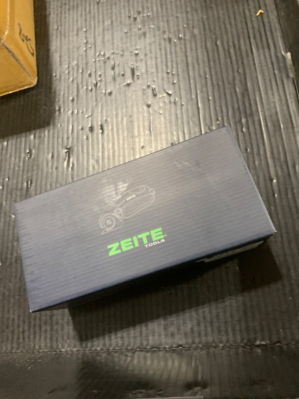 Photo 1 of ZEITE 4V Cordless Electric Scissors Cardboard Cutter with 1 x Replace Blade,1 x Storage Box,1 x USB Rechargeable Cable Rotary Cutter for Box Plastic Carpet Cloth, Easy to Hold and Safety,Gray