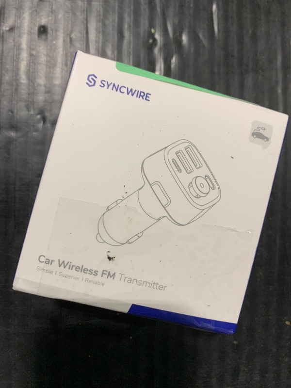 Photo 1 of Syncwire Bluetooth 5.4 FM Transmitter Car Adapter 48W (PD 36W & 12W) [Light Switch] [HiFi Bass Sound] [Fast Charging] Wireless Radio Music Adapter LED Display Hands-Free Calling Support USB Drive