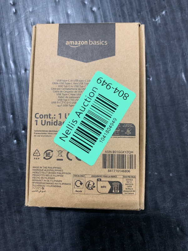 Photo 1 of Amazon Basics USB-C to USB-C 2.0 Fast Charger Cable, 480Mbps Speed, USB-IF Certified, for Apple iPhone 16/15, iPad, Samsung Galaxy, Tablets, Laptops, 3 Foot, Black
