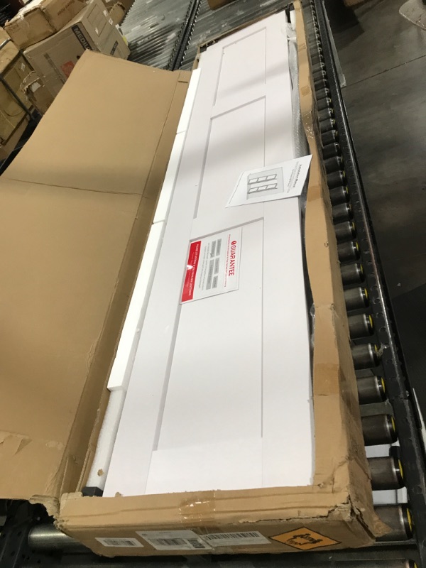 Photo 1 of Roymelo Preassembled White Bifold Doors for 60"×80" Opening, Sliding Interior Closet Folding Barn Door Slab with 5FT Concealed Hardware Kit Included, 3-Panel, MDF Wood Panel Covered with PVC Surface