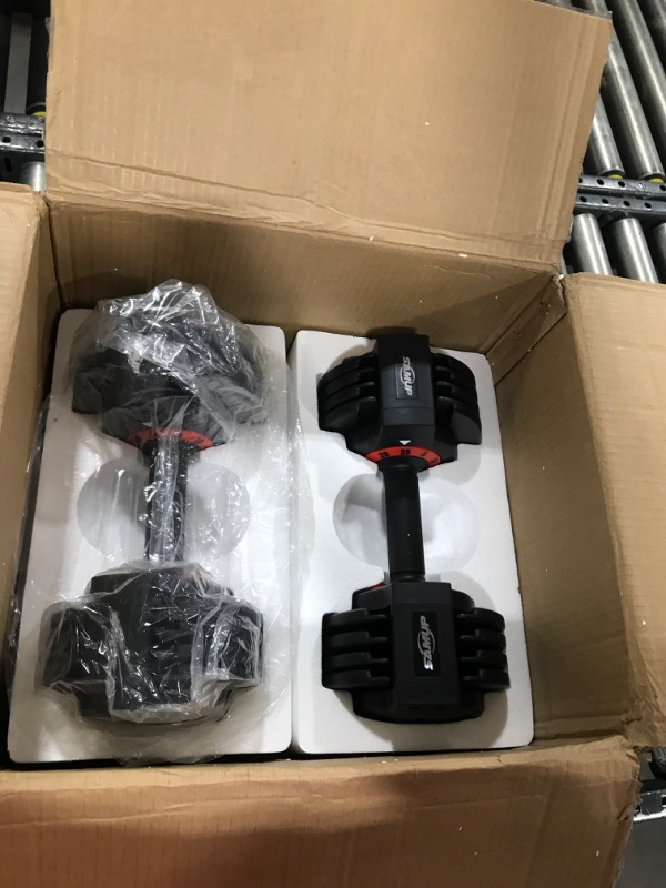 Photo 1 of 25/55 lbs Pair Adjustable Dumbbells Set, Dumbbells with Anti-Slip Metal Handle for Exercise & Fitness Fast Adjust Weight for Full Body Workout Fitness