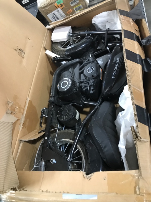 Photo 1 of ELEMARA Electric Dirt Bike, 15 mph & 150lb Max, 24V Ride on Toy for Big Kids w/LED Lights & Power Display, Chain-Driven Motor, Twist-Grip Throttle, Shock Springs, Handbrake, 12" Air-Filled Tires-Black
