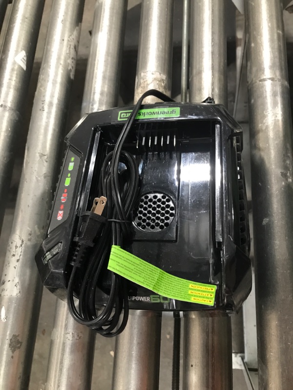 Photo 1 of Greenworks 60V 21” Cordless (Push) Lawn Mower (LED Lights + Aluminum Handles), 5.0Ah Battery and Rapid Charger