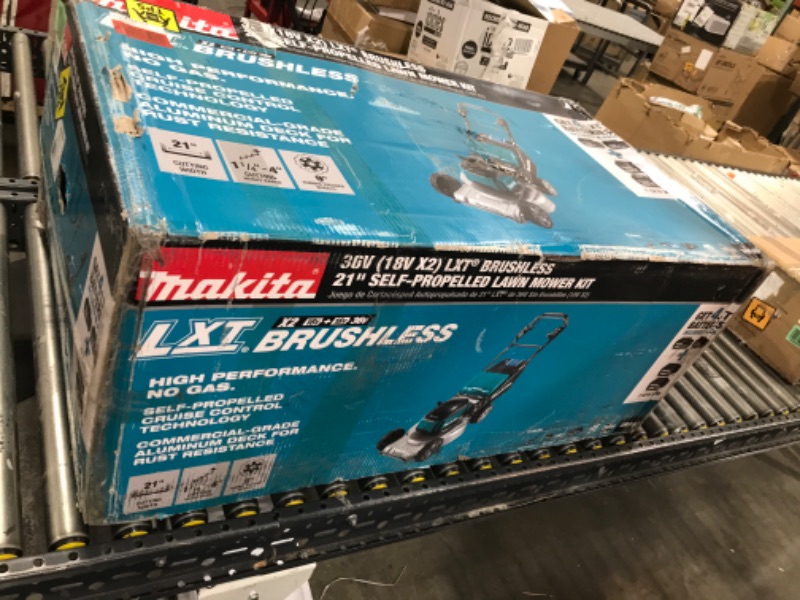 Photo 1 of Makita XML09PT1 36V (18V X2) LXT® Brushless 21" Self-Propelled Commercial Lawn Mower Kit with 4 Batteries (5.0Ah)