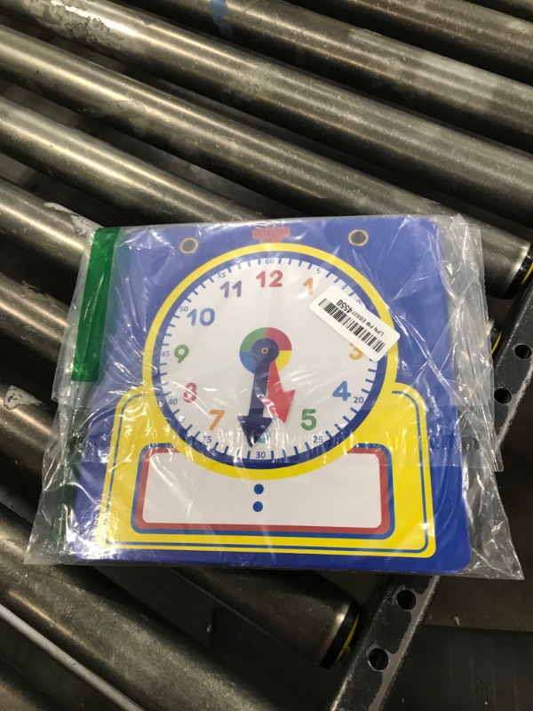 Photo 1 of Junkin 25 Pcs Teaching Clock Kit, Learning Clocks for Kids Learning Time with Erasable Surface for Home School Classroom Supplies(Cute Style)