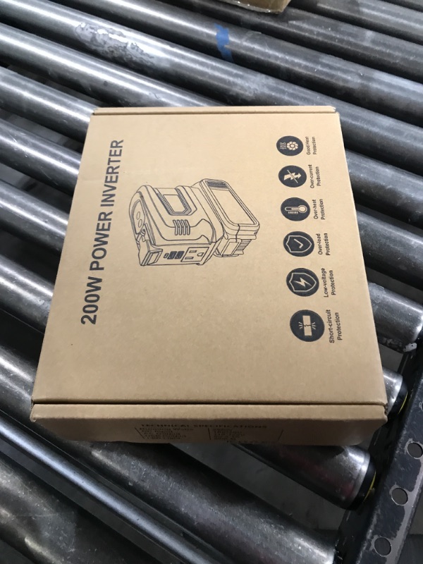 Photo 1 of Power Inverter,200W Portable Power Station Generator for DeWALT 20V,Battery Inverter 20v to AC 110v,Supply Charger Adapter with Dual USB,AC Outlet and Type-C with 5Ah Battery & Charger Station Kit