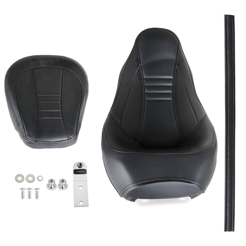 Photo 1 of Motorcycle Driver Passenger Seat Replacement for Cvo Touring Road Glide Fltr 2009-2021 BLK T08 Black