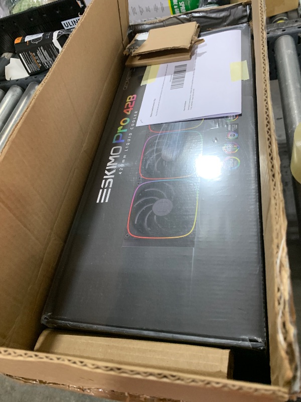 Photo 1 of Geometric Future Eskimo Pro - 420mm AIO CPU Liquid Water Cooler- RGB PWM Squama 2503B 140mm Fan x 3- Fit Intel® LGA 1700, AMD®AM5 - Black- (GEO-EP-42B)