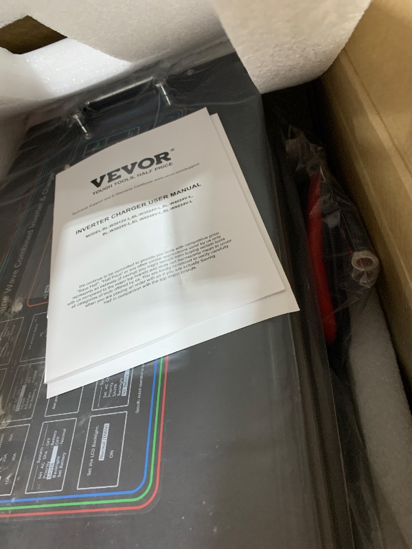 Photo 1 of VEVOR Pure Sine Wave Inverter Charger, 6000 Watt, DC 48V to AC 120V, Battery Charger with LCD Display, Remote Control, Solar Inverter for Off-Grid Solar RV Boat Home, Compatible with Various Batteries
