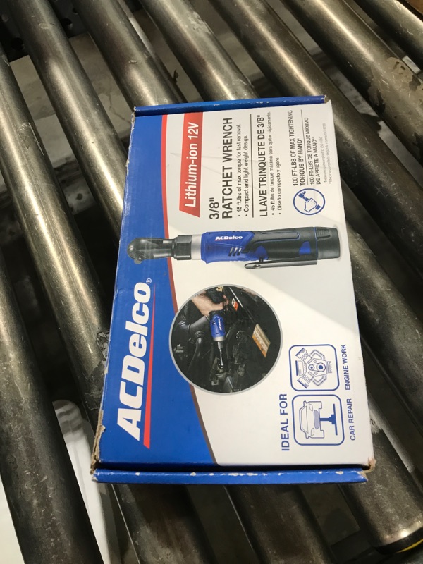 Photo 1 of ACDelco ARW1209P G12 Series 12V Li-ion Cordless 3/8” 45 ft-lbs. Ratchet Wrench Tool Kit