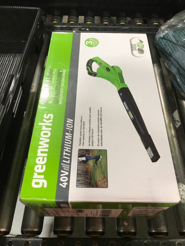 Photo 1 of Greenworks 40V (150 MPH / 130 CFM / 75+ Compatible Tools) Cordless Leaf Blower, Tool Only