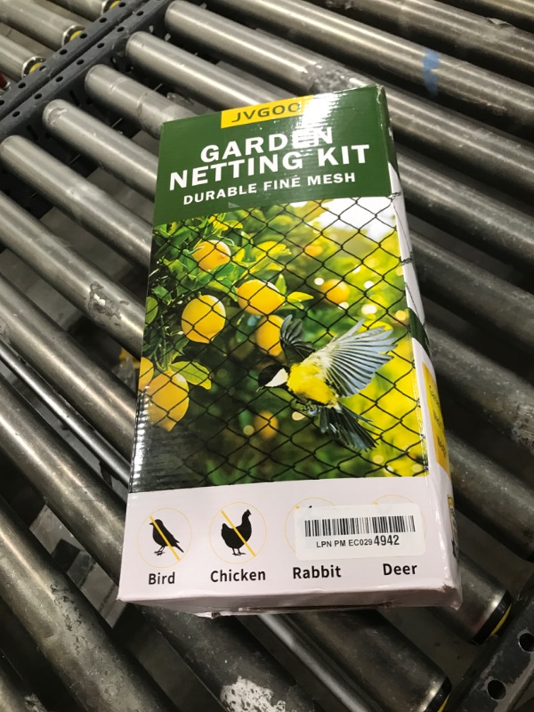 Photo 1 of Jvgoo Bird Netting for Garden, 13 x 40 FT Bird Netting for Chicken Coop, Heavy Duty Garden Poultry Net Mesh with Ties and Staples for Fruit Trees Vegetables Against Birds, Deer, Squirrels