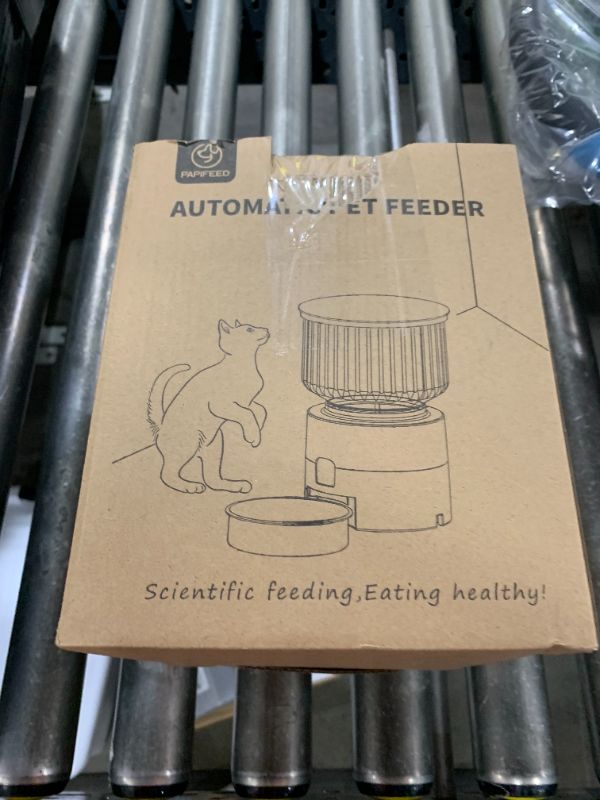 Photo 1 of PAPIFEED 3L Automatic Cat Feeder, Stainless Steel Bowl, 2.4G WiFi Pet Feeder with APP Control for Remote Feeding, 1-10 Meals Per Day, Detachable for Easy Clean (Black - Basic Edition)