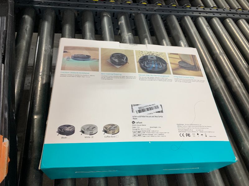 Photo 1 of Lefant M320 Robot Vacuum with Mop Combo, 6500Pa Powerful Suction, 210 Mins Runtime, Slim, 800ml Visible Dustbin, Carpet Detection, Alexa Voice Control, Ideal for Hard Floor and Pet Hair, White