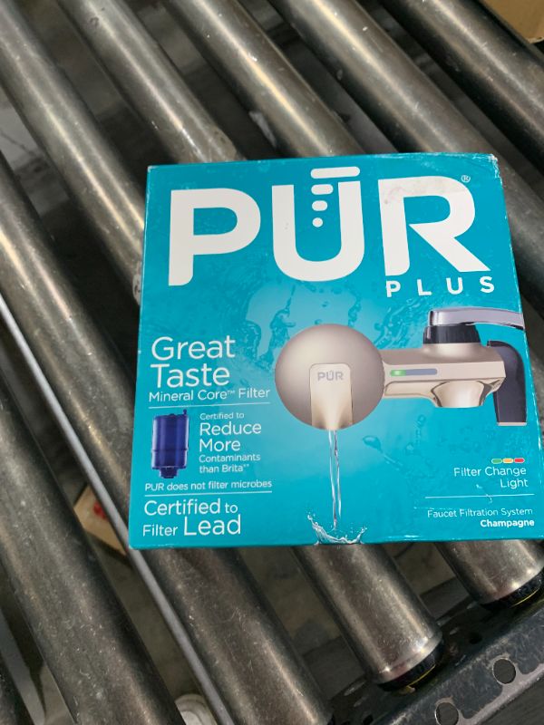 Photo 1 of PUR Plus Faucet Mount Water Filtration System, Champagne, PFM360F