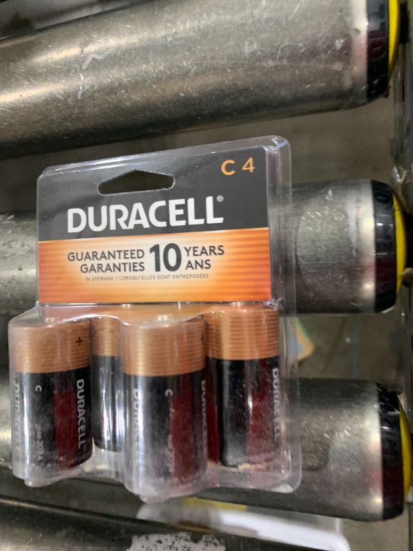 Photo 1 of Duracell Coppertop C Batteries, 4 Count Pack, C Battery with Long-lasting Power, All-Purpose Alkaline C Battery for Household and Office Devices