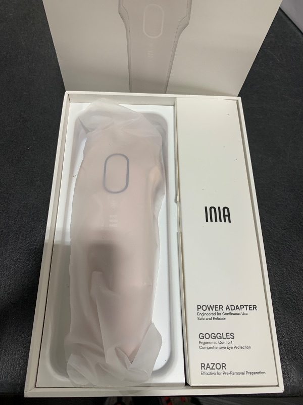 Photo 1 of INIA Laser Hair Removal with Ice-Cooling Care for Women and Men, Painless at-Home IPL Hair Remover for Coarse Hair in Bikini and All Body Areas, Latest Generation for Effective Results (Pink)