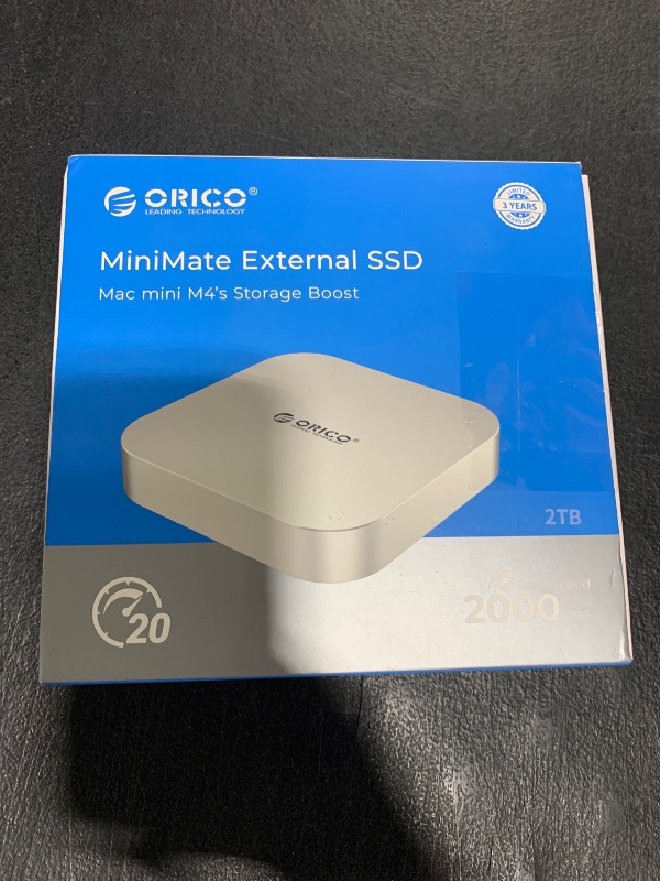 Photo 1 of ORICO Minimate 2TB External Solid State Drive USB-C 20Gbps - Compatible with Mac Mini M4, Windows - Portable NVMe SSD - M4