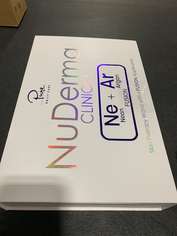Photo 1 of NuDerma Clinical Skin Therapy Wand - Portable Skin Therapy Machine w 6 Fusion Neon + Argon Wands – Anti Aging - Clarifying - Skin Tightening & Radiance - Wrinkle Reducing