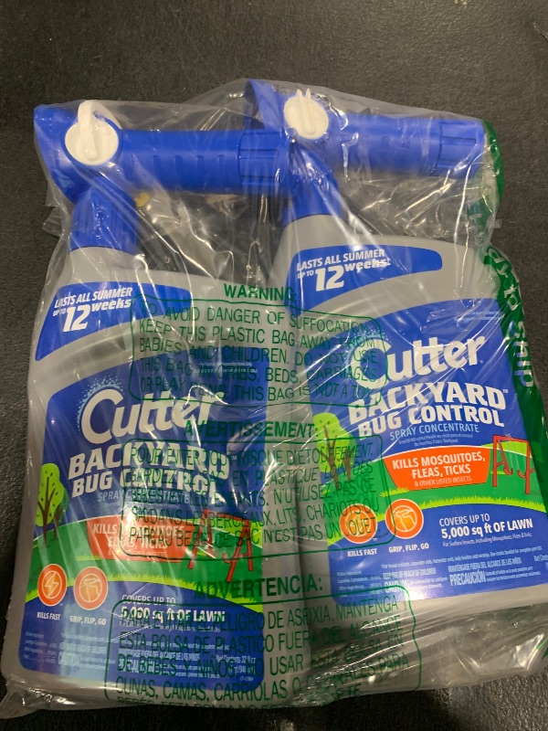 Photo 1 of Cutter Backyard Bug Control Spray Concentrate (2 Pack), Kills Mosquitoes, Fleas & Listed Ants, 32 fl Ounce