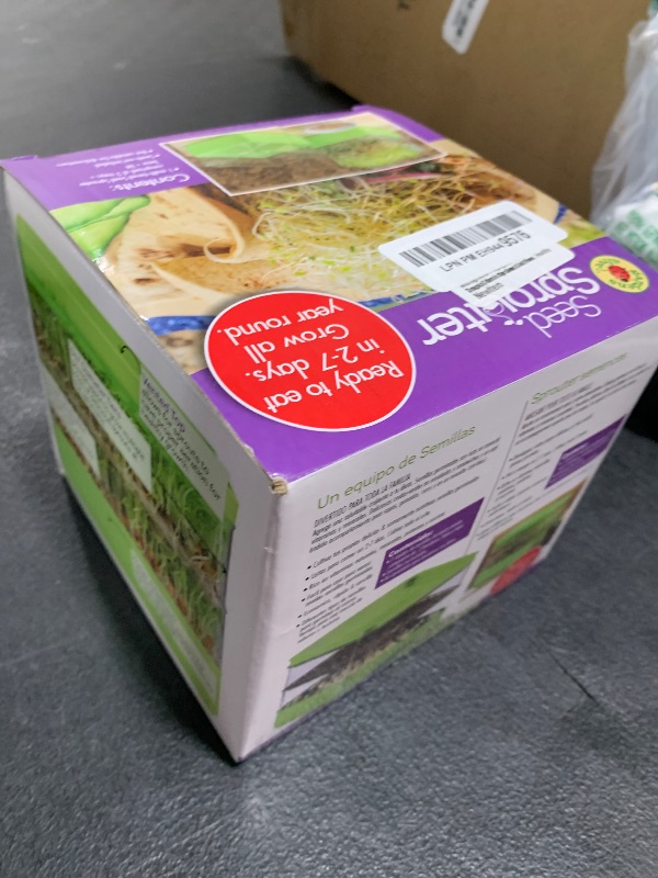 Photo 1 of GARDENS ALIVE! Seed Sprouter Kit, Two Tier Stackable Seedling Starter Tray with Lid, Microgreens Propagator Mini Plant Grow Trays, Germinate Seeds Indoors, Healthy Snacks, Bean Sprouts, Soil Free