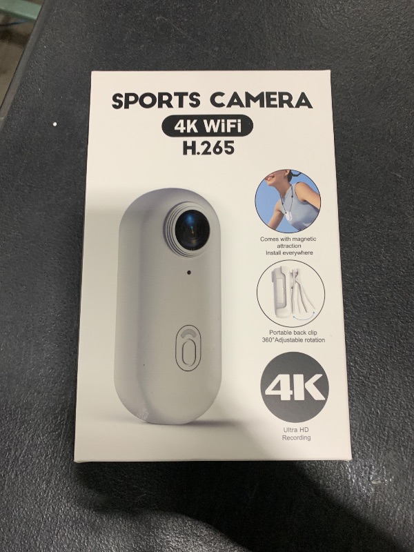 Photo 1 of H8 64GB 4K Thumb Action Camera, Mini Body Cameras, Wearable Pocket Vlogging Camera, Multiple Accessory Mount Anywhere Small Portable Hands-Free Helmet Cam for Work, Cycling, Travel, Pet Walking