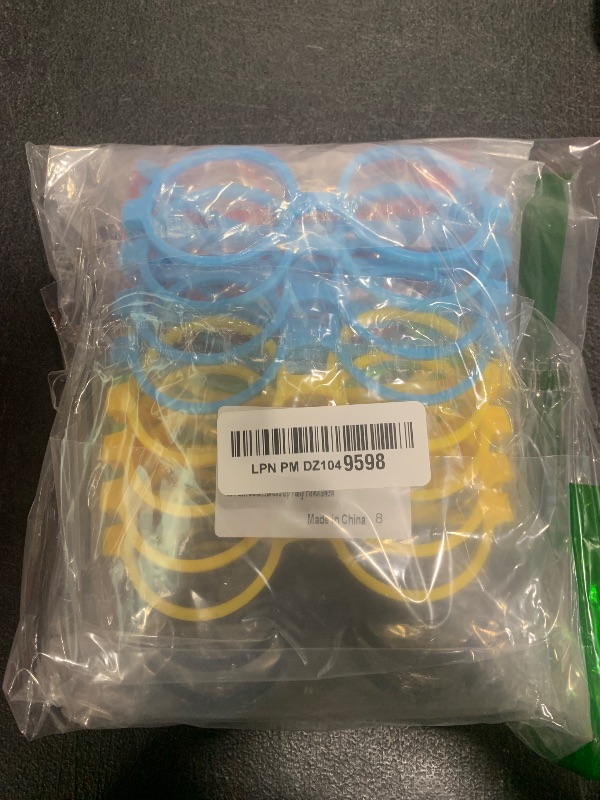 Photo 1 of obmwang 20 Pack Colorful Wizard Glasses Round Glasses Frame No Lenses for Birthday Halloween Costume Dress Up Party Favors