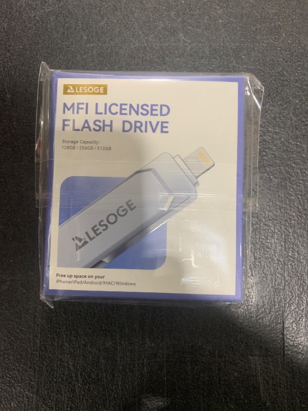 Photo 1 of MFi Certified 128GB Flash Drive for iPhone Photo Stick, USB Thumb Drives Memory Stick High Speed USB Stick External Storage for iPhone/iPad/Android/PC