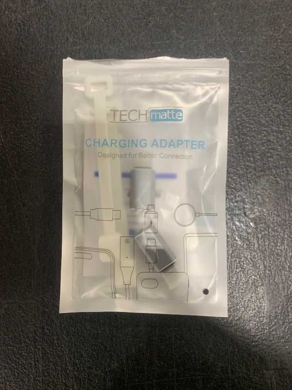 Photo 1 of TechMatte Female USB C to Male Lightning Adapter 2 Pack 2.2A Charging Data Transfer, Compatible with iPhone 14, 13, 12, 11 Xs iPad iPod AirPods, Not for Audio Headphones/OTG Firewire Anti-Lost, Grey