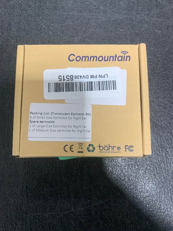 Photo 1 of Commountain Soft Earmold for Walkie Talkie Acoustic Tube Earpiece, Silicone Ear Buds Compatible for Motorola Kenwood Baofeng Coil Tube Earpieces, 6-Pack, Translucent?, Small Size for Right Ear