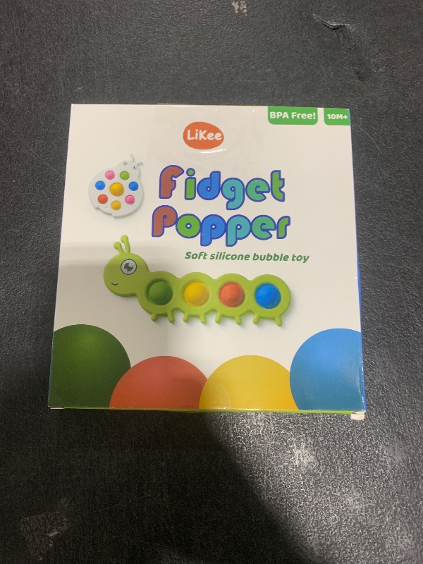 Photo 1 of LiKee Fidget Popper Sensory Baby Toys for 10+ Months, Montessori Busy Toy for 1 2 3 Years Old Toddlers Push and Popping Bubbles Fine Motor Skill, Travel Toys for Kids Ages 1-3 Stress Relief (2 Pieces)