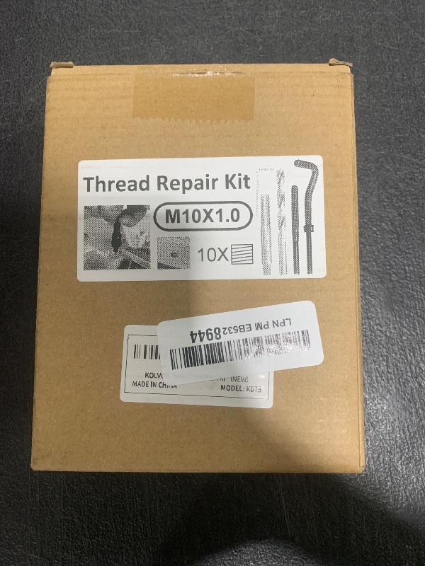 Photo 1 of Kolvoii M10X1.0 Thread Repair Kit, Metric Helicoil Thread Repair Kit with HSS Drill Bits Thread Inserts Taps Breakoff Installation Tools