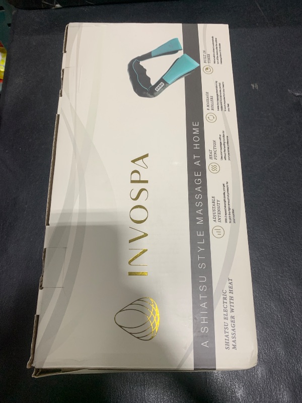 Photo 1 of InvoSpa Shiatsu Neck and Back Massager with Heat - Deep Kneading Pillow for Massage - Electric Full Body Massager