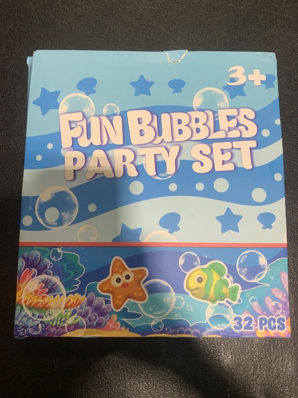Photo 1 of Under The Sea Party Favor, 32 Pack Mini Bubble Wand for Kids Toddler with Gift Box, Mermaid Birthday Party Supplies, Ocean Goody Bag Filler, Summer Pool Beach Party Decoration Toy, Classroom Prizes