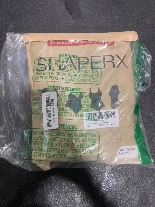 Photo 1 of SHAPERX Women's Fajas Colombianas Shapewear Postpartum Tummy Control Body Shaper Butt Lifter Bodysuit,SZ7200-Black-New-2XL