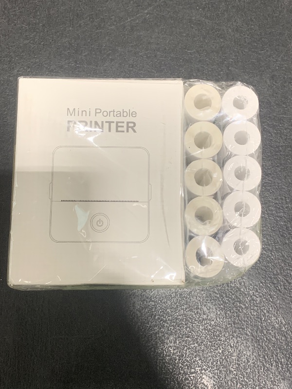 Photo 1 of Print Pods Mini Printer, Thermal Inkless Sticker Maker with 10 Rolls Printing Paper, Pocket Printpod for phone, Impresora Portátil for Notes, Flashcards, Journal, DIY, Compatible with iOS & Android