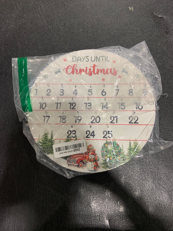 Photo 1 of 10.5'' Wooden Christmas Countdown Advent Calendar 2025 Day Until Xmas Decorations Wall Hanging Table Home Decor Welcome Door Sign Calendar Number Date Christian Holiday Gift HU-FR11-B
