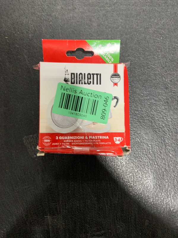 Photo 1 of Bialetti Spare Parts, Includes 3 Gaskets and 1 Plate, Compatible with Moka Express, Fiammetta, Break, Happy, Dama, Moka Melody, Alpina, Moka Timer and Rainbow (3/4 Cups)