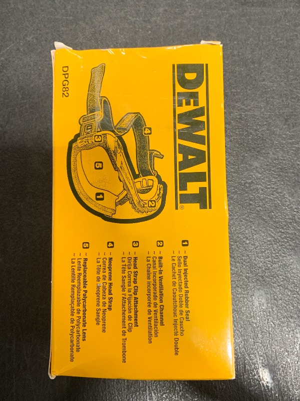 Photo 1 of DEWALT DPG82-11 Concealer Clear Anti-Fog Dual Mold Safety Goggle, Clear Lens, 1 Pair