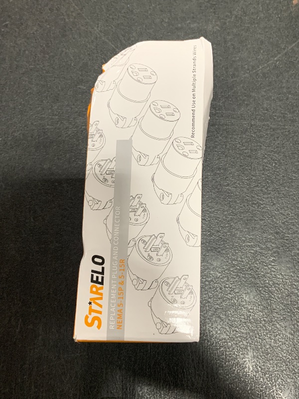 Photo 1 of STARELO 10PCS Connector Extension Cord Ends Yellow Shell 125V 15A 2Pole 3Wire NEMA5-15R Industrial Grade 3-Prong Straight Blade Grounding Type,UL Listed(Female).