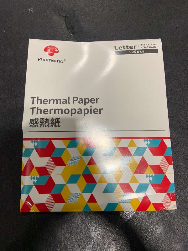 Photo 1 of Phomemo Thermal Printer Paper 8.5 x 11 Inch, Advanced Thermal Printing, Phomemo Paper Compatible with M08F-Letter, M832, M834, MT800, with Brother Letter Portable Printer, Size 8.5" x 11", 100 Sheets