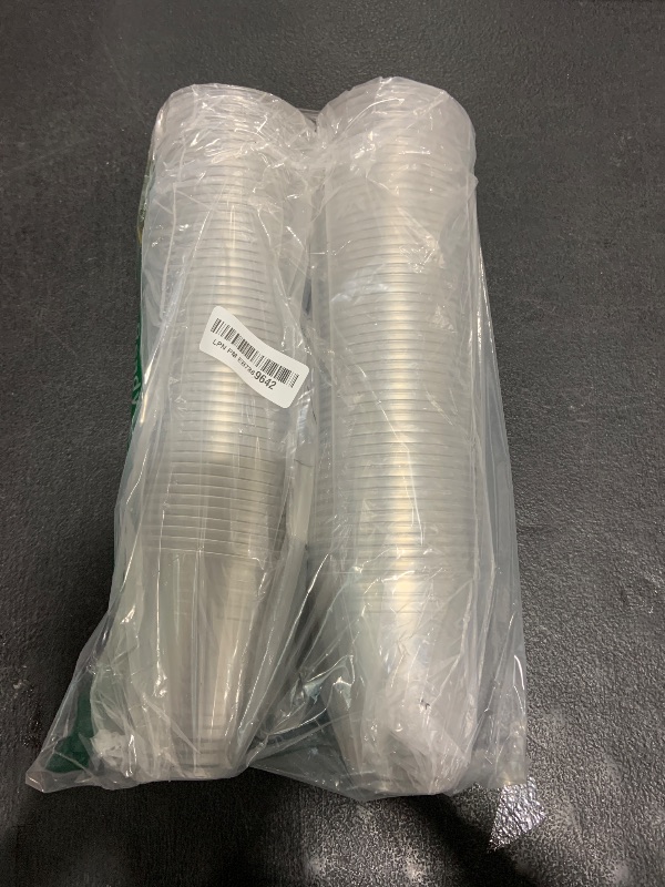 Photo 1 of Freshware 12 oz Clear Disposable Plastic Cups, 100 Pack Clear Plastic Cups Tumblers, Heavy-duty Party Glasses, Disposable Cups for Thanksgiving, Halloween, Christmas Party