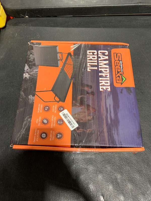 Photo 1 of Adventure Seeka 24" Heavy Duty Folding Campfire Grill, Compact Folding Design, Grill Grate & Griddle for Campfire Cooking, Australian Owned