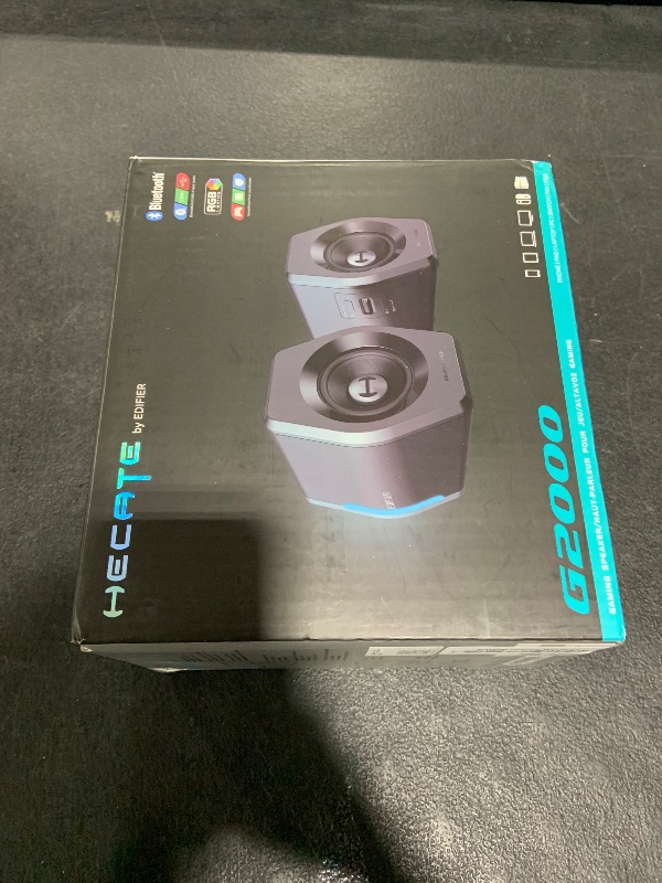 Photo 1 of Edifier G2000 32W PC Gaming Computer Speakers for Laptop Mac Desktop Computer Woofer Speakers Bluetooth USB 3.5mm AUX Inputs RGB Lights Multimedia Speakers Black