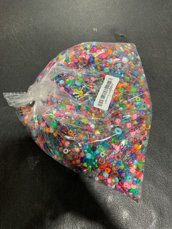 Photo 1 of 200+ Pieces 10x8mm Halloween Skull Beads for Jewelry Making Bracelets Necklaces Key Chains, Colorful Acrylic Mixed Skeleton (Black on Colorful)