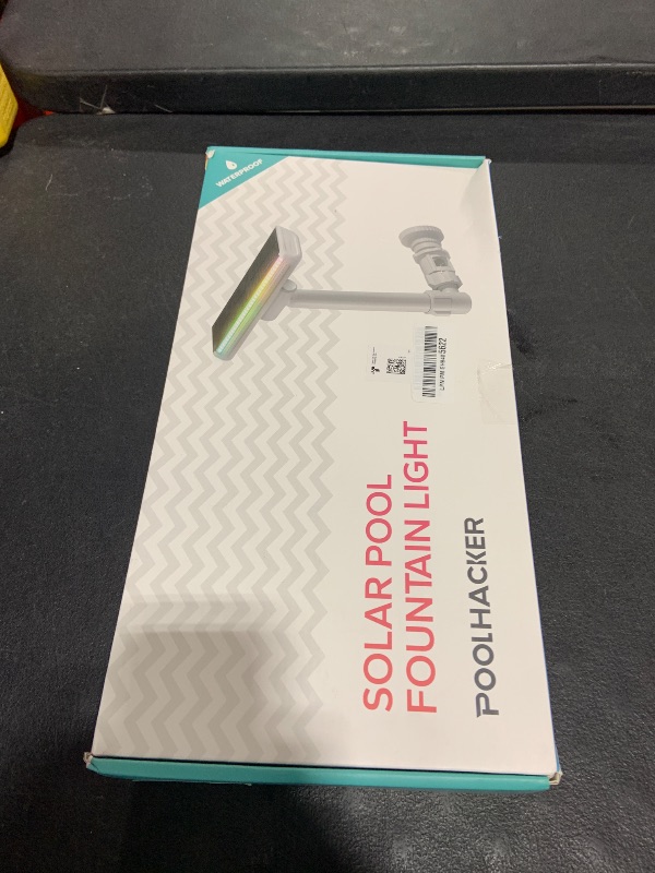 Photo 1 of POOLHACKER Solar-Powered Pool Fountain with 10-Color 4-Mode LED Lights, Above/Inground Pool Fountain Solar Lights with Remote, Adjustable Pool Sprinkler for Relaxation & Cooling 6-15 Degrees