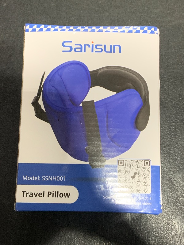 Photo 1 of SARISUN Travel Pillow for Airplanes, Airplane Pillow for Long Flight, Neck Pillow with Eye Mask for Sleeping, Portable Travel Pillow for Car, Road Trip Car Headrest, FSA HSA Eligible Approved, Grey
